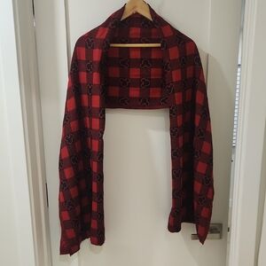 Disney Red and Black Scarf with Mickey Mouse Design